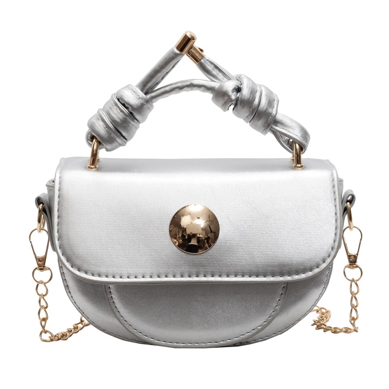 Moda popular de este año textura empalme mini ins hebilla bolsa pequeña 2025 primavera nueva bolsa de sillín de estilo occidental