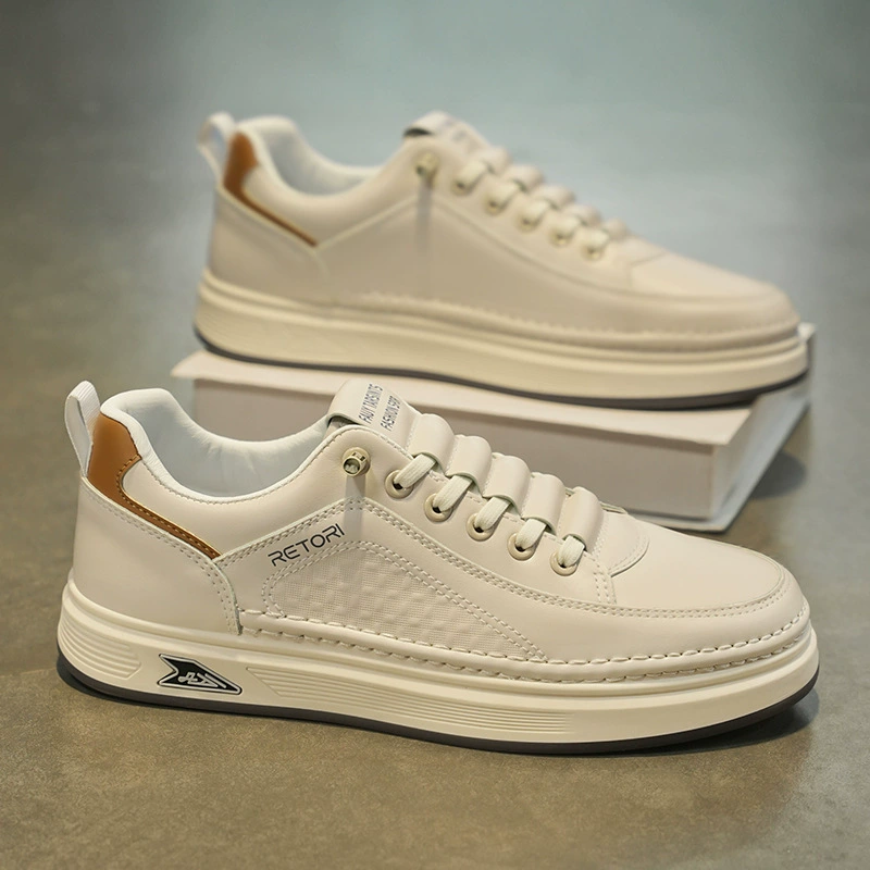 Мужская обувь осенняя молодежная спортивная досуг один педаль маленькая белая доска обувь на работе