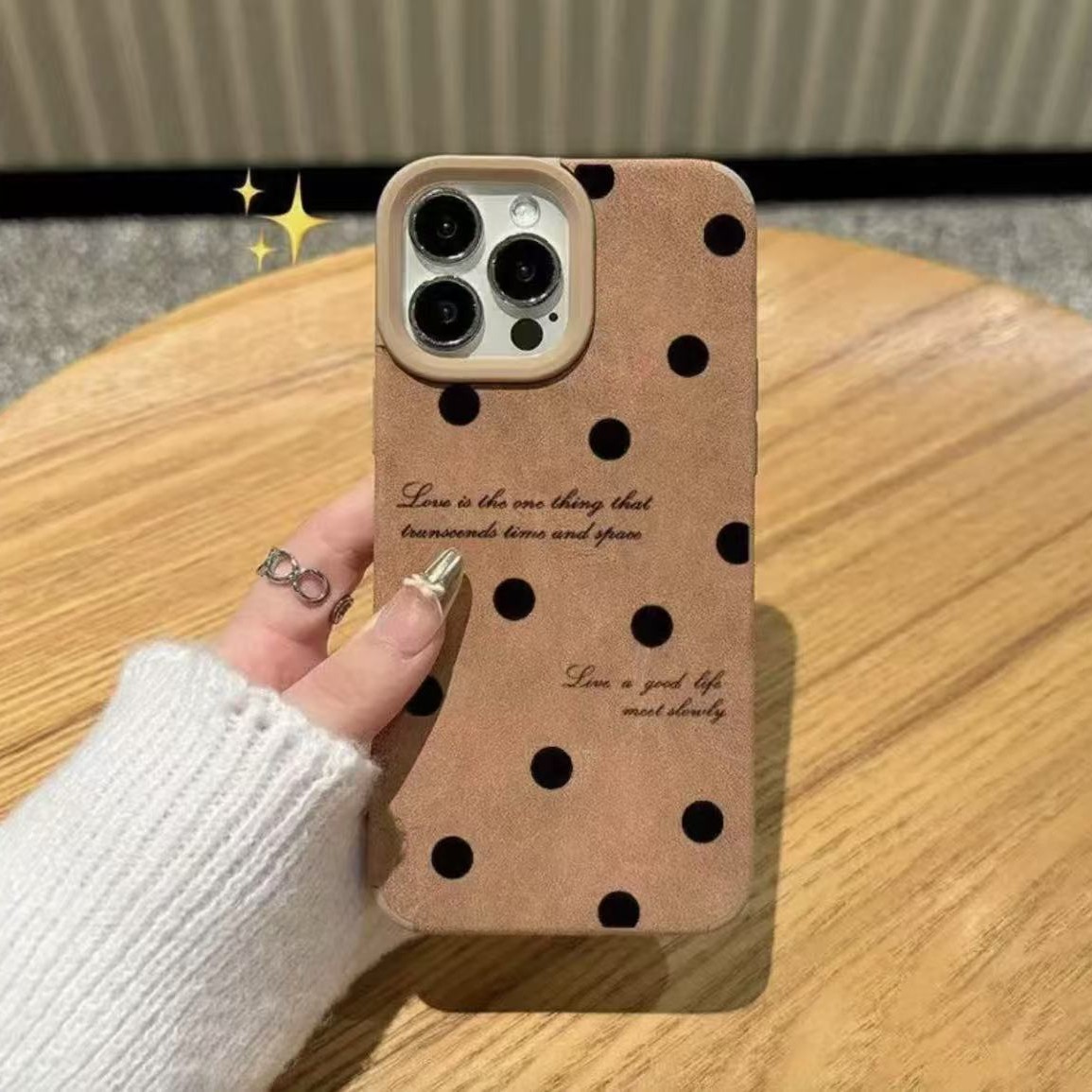 Nuevo punto de onda para iphone16 funda para teléfono móvil niña Apple 15promax/14 transfronterizo 13pro12 piel de oveja