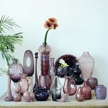 手工创意花瓶装饰桌面花器干花插花复古玻璃花瓶家居装饰水培花瓶