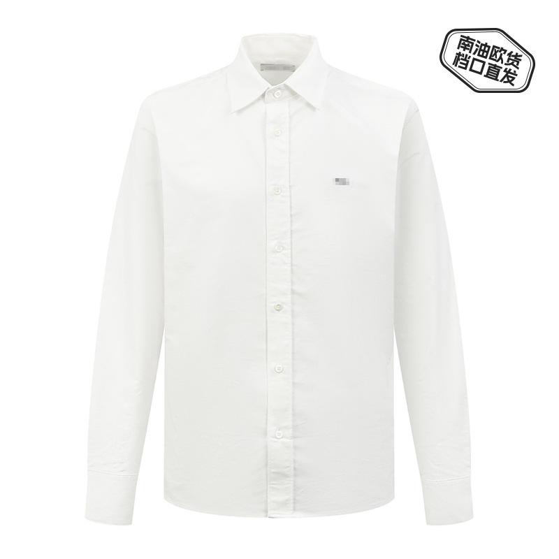 26 Summer Prd Logo Embroidered Shirt for Men and Women, Oxford Fabric, Simple Classic, Versatile, Casual, Business, Loose Fit, Long Sleeves 26 Summer Prd Logo Embroidered Shirt for Men and Women, Oxford Fabric, Simple Classic, Versatile, Casual, Business, Loose Fit, Long Sleeves