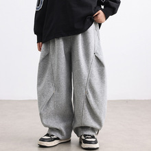 男童针织休闲裤春秋款中大童时尚韩范弯刀裤儿童宽松运动裤子跨境