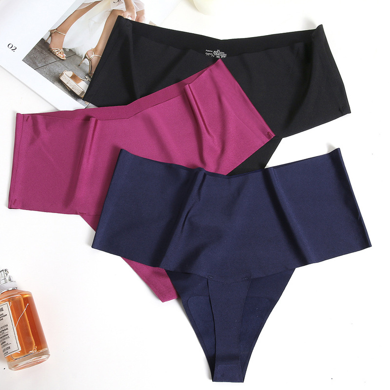 Women's Large Size Hip-Raising High-Waist Briefs Solid Color Seamless Underwear Breathable and Comfortable New Women's Thong Women's Large Size Hip-Raising High-Waist Briefs Solid Color Seamless Underwear Breathable and Comfortable New Women's Thong