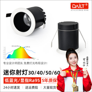 Ceiling Recessed Spotlight with Cutout 304050 for Wine Cabinet and Wardrobe, Bull's Eye Light 1W3W Small No-Main-Light Lighting Led Light