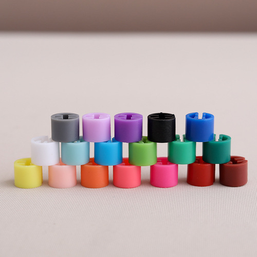 Wholesale MUJI clothing size hook number label transparent color digital round size ring