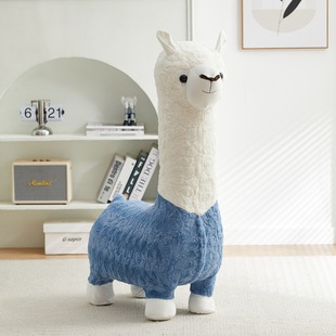 Alpaca Seat Living Room Ornaments Animal Light Luxury Stool Shoe Changing Floor Children's Sofa Stool Cartoon Gift Wholesale