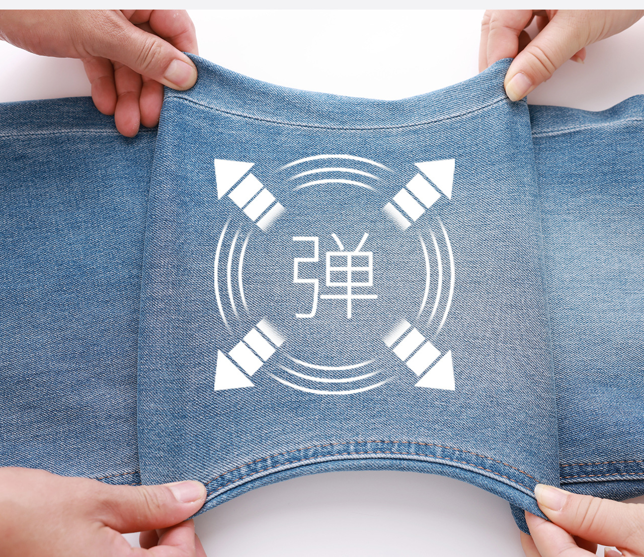Quần jean nữ ống loe cạp cao co giãn bốn chiều vải cotton siêu mẫu — xanh lam chi tiết 15
