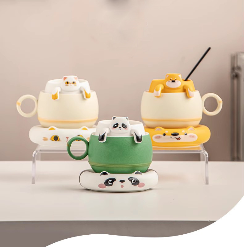 High-Looking Ceramic Water Cup, Personal Creative Cute Tea Cup, Mug, Souvenir Tea and Coffee Cup Gift