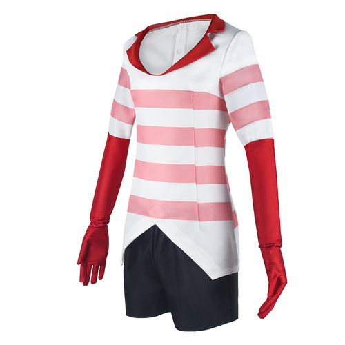 Hell Inn cosplay Angel Dust Angel Red and White Striped Skirt cosplay costume role-playing stage wear
