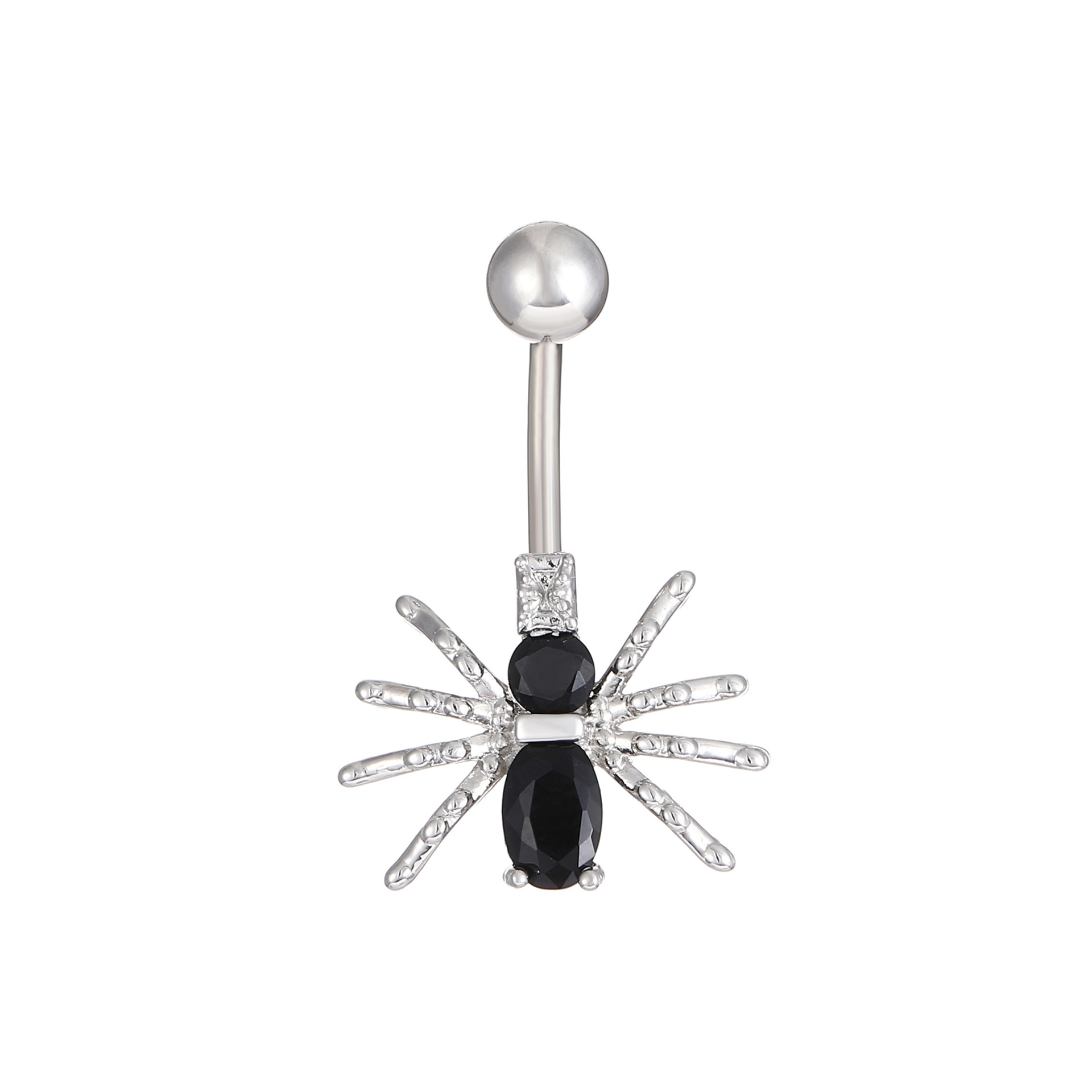 Piercing nombril papillon en zircon incrusté acier inoxydable_voghion.com
