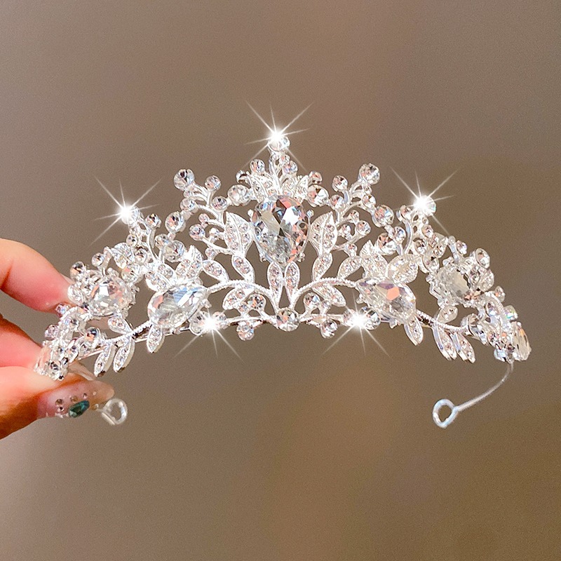 Tombro de corona para niños pequeña princesa corona diadema de cumpleaños accesorios para el cabello de cristal para niñas regalo de cumpleaños