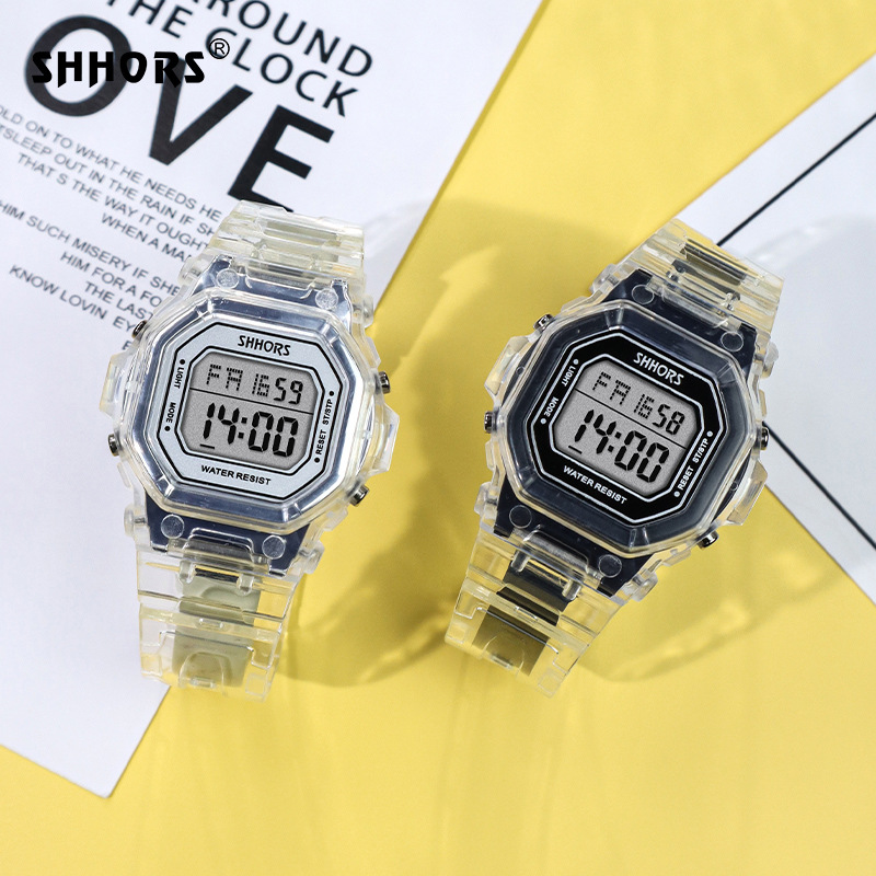 SHHORS Electronic transparent universal watch for men and women