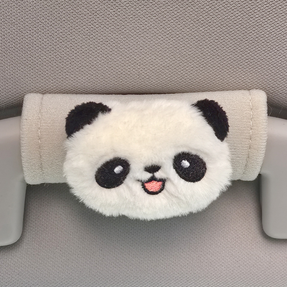 Cute panda de dibujos animados mango de automóvil mano de freno de mano de automóvil general mango de puerta interior guante de techo