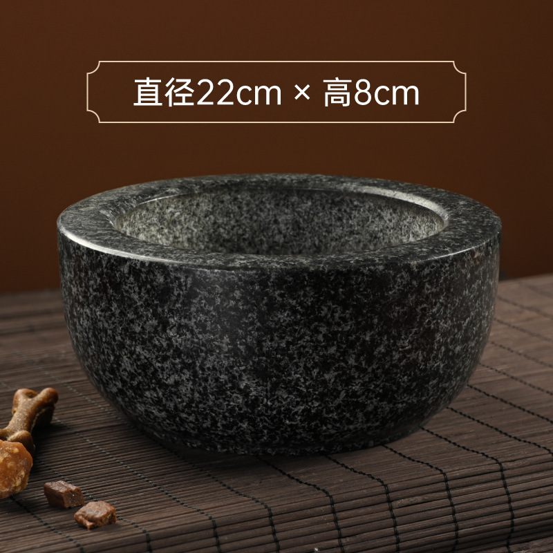 광택이 나는 두꺼운 무게의 돌그릇 직경 22cm