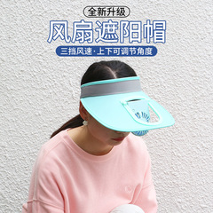 New Style Fan Hat with USB Charging, Adjustable, No Top Outdoor Sun Hat for Men and Women, Summer Travel Sun Hat