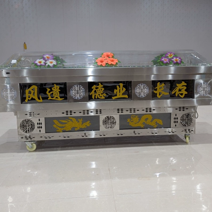 Похоронный хрустальный гроб с двойным холодным компрессором, титановая пластина, хрустальный гроб, ледяной гроб, морозильник, замороженный гроб, шкаф для трупов, производитель ледяной кровати