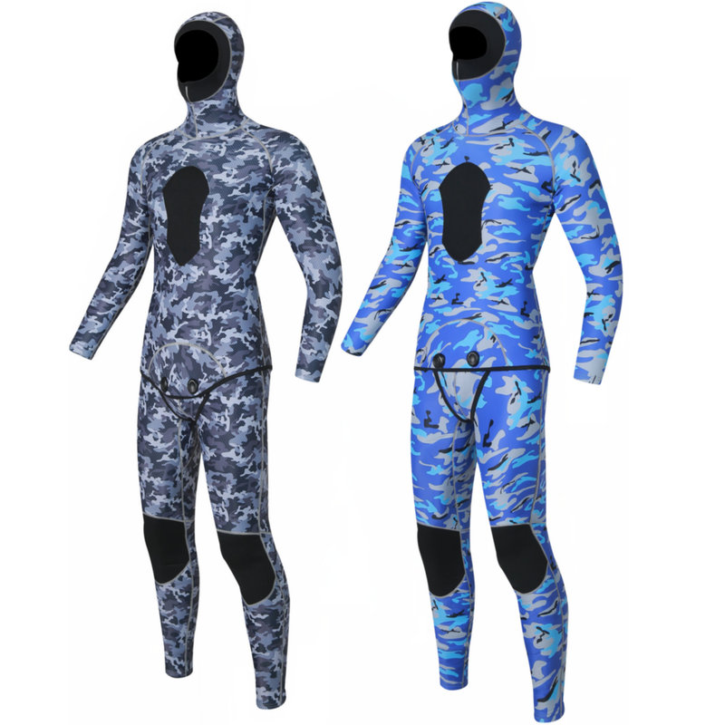 Split Diving Suit 3mm Deep Snorkeling Swimming Long Sleeve Cold-proof Warm Elastic Surf Fishing Jellyfish Suit Fish Hunting Suit