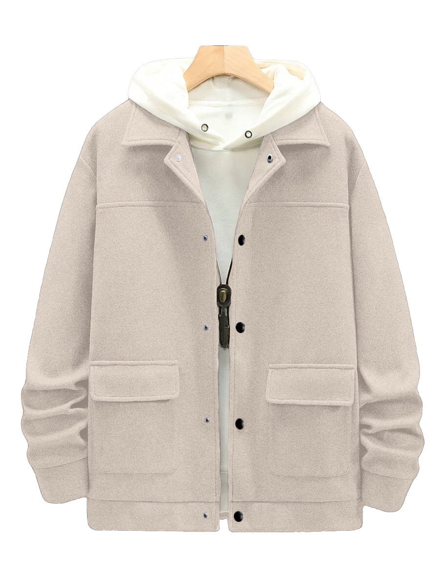 Transfronterizos Europa y América Amazon nuevo hombre chaqueta de lana con solapa otoño y invierno británico chaqueta cálida casual versátil