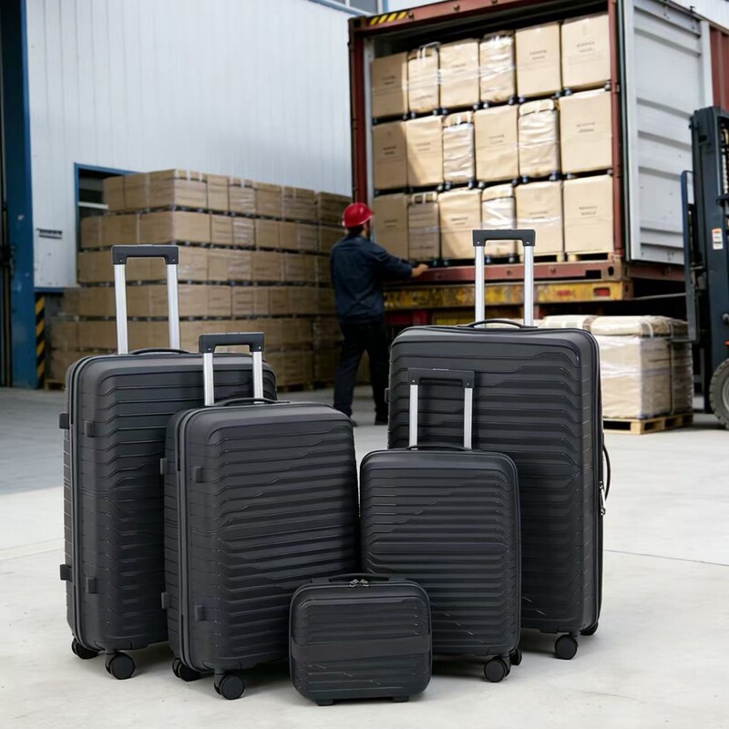 Customized Processing Trolley Case Zipper Hard Shell Casual Suitcase 20 2428 Inch 5-Piece Boarding Suitcase