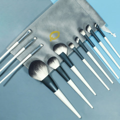 Cross-border Moonlight White 11-Piece Brush Set Full Set Powder Brush Foundation Brush Eyeshadow Brush Highlight Brush Beauty Makeup Tools