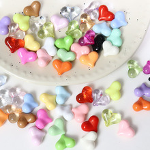 亚克力实色透明屁桃串珠珠子手工diy制作手机链配件手链项链配件