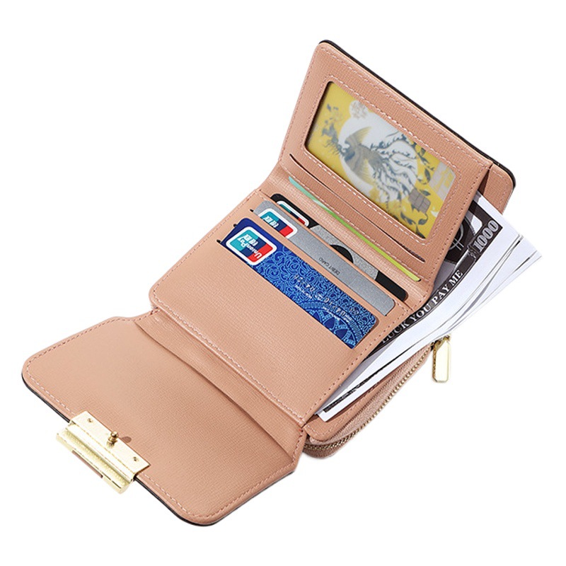 Haitao bolso de cambio multifuncional bolso de dama moda multi tarjeta bolso de tarjeta bolso de identificación cross-border billetera corta