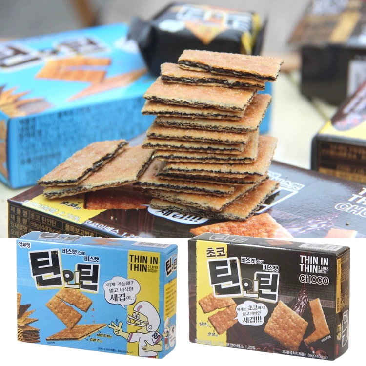 LIKESKY, импортированные из Южной Кореи, хрустящие бисквиты с тонкими слоями хрустящего теста, непринужденные перекусы для просмотра сериалов, 89 г