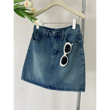 小个子酷妹牛仔短裙a字裙子2025年性感外穿高腰显瘦包臀裙弹力女