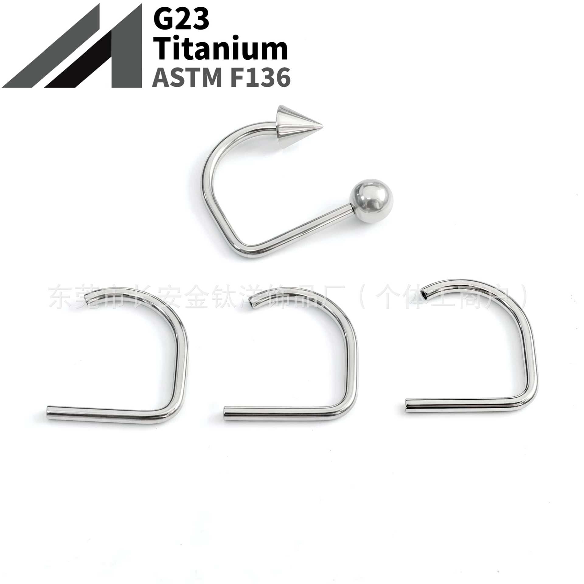 16G labret stud size and finish detail