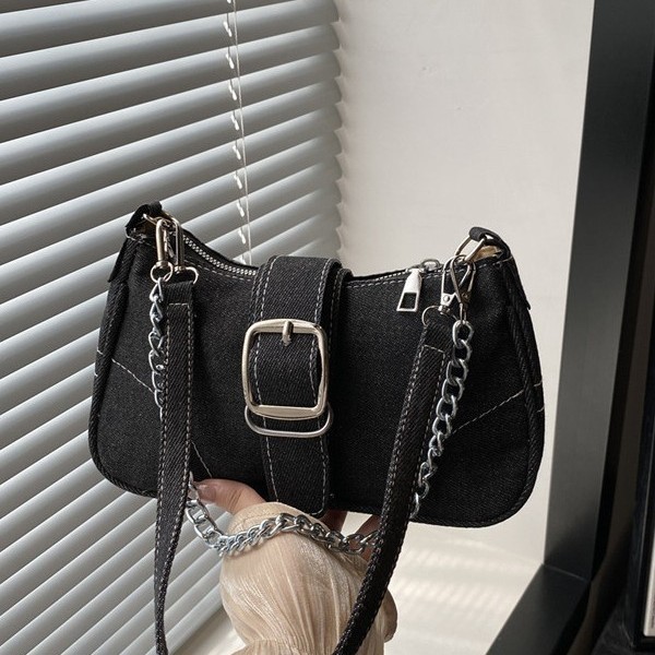 Wholesale Textured Light Luxury Hand-Held Small Square Bag Women's Bag 2025 Autumn New Fashion Square Pliers Shoulder Bag Chain Crossbody Bag
