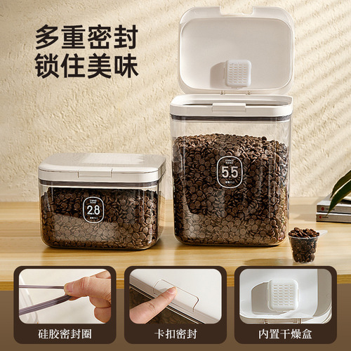 Large-capacity pet food storage bucket, insect-proof and moisture-proof food storage bucket, cat and dog food storage flip-top food-grade storage bucket