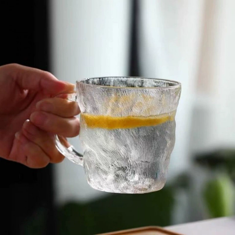 Стеклянная чашка набор стеклянная чашка с ручкой ледник с держателем чашки