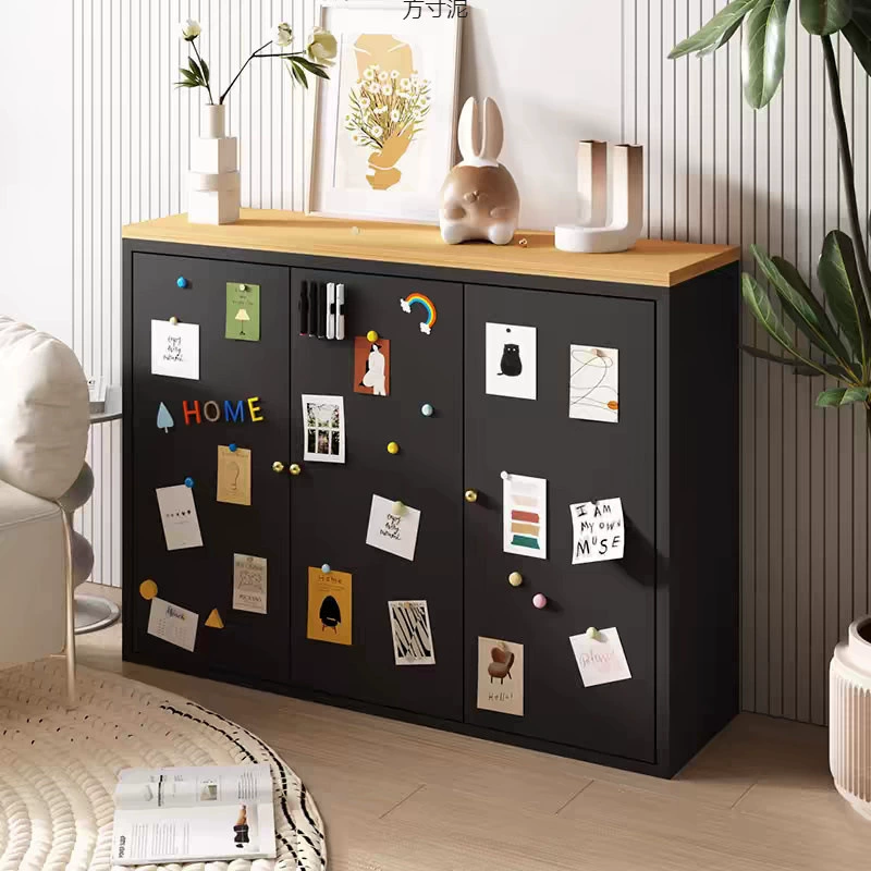 Утолщенный железный кремовый стиль в средневековом стиле, ультратонкий буфет, входной шкаф для хранения, шкаф для гостиной, железный шкаф для хранения обуви