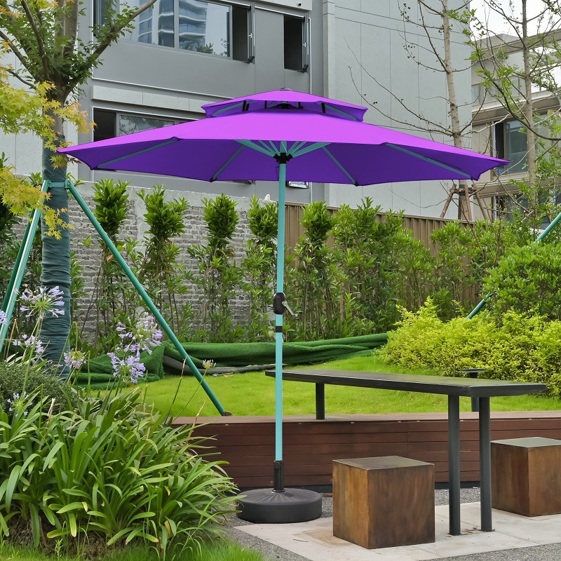 2.7 Mihu paraguas azul barra paraguas al aire libre patio café terraza jardín lámpara solar paraguas villa pabellón image 24