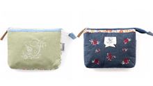 日本刺綉碎花零錢包錢包三折包布藝拼接卡包小物收納包手拿包
