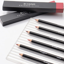新品BIJIANG木杆唇线笔勾勒唇形立体口红笔哑光丝绒唇笔彩妆学生