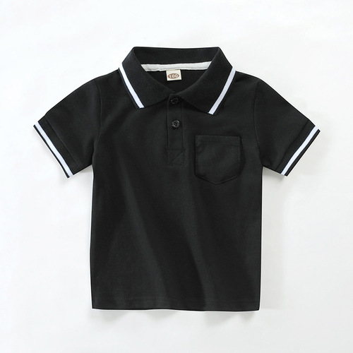 Balabobby Baby Infant Boys Girls 100% Cotton Polo Shirt 0-6 Years Old Children's Top Short Sleeve 