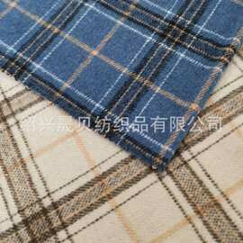 格子毛呢  顺毛大衣呢外套面料秋冬新款服装 现货供应