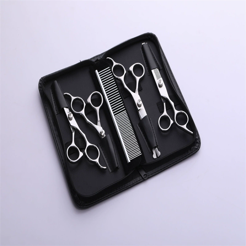 Профессиональный набор ножниц для груминга животных, безопасные принадлежности для стрижки, специальные изогнутые ножницы для стрижки и укладки собачьей шерсти.