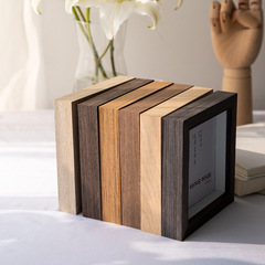 Simple solid wood photo frame table frame 6-inch photo printing three-dimensional hollow photo frame photo frame