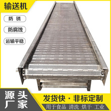 膨化食品传送线输送设备厂家药材分拣小型不锈钢304链板输送机