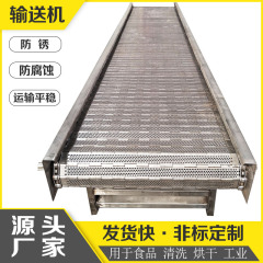 膨化食品传送线输送设备厂家药材分拣小型不锈钢304链板输送机