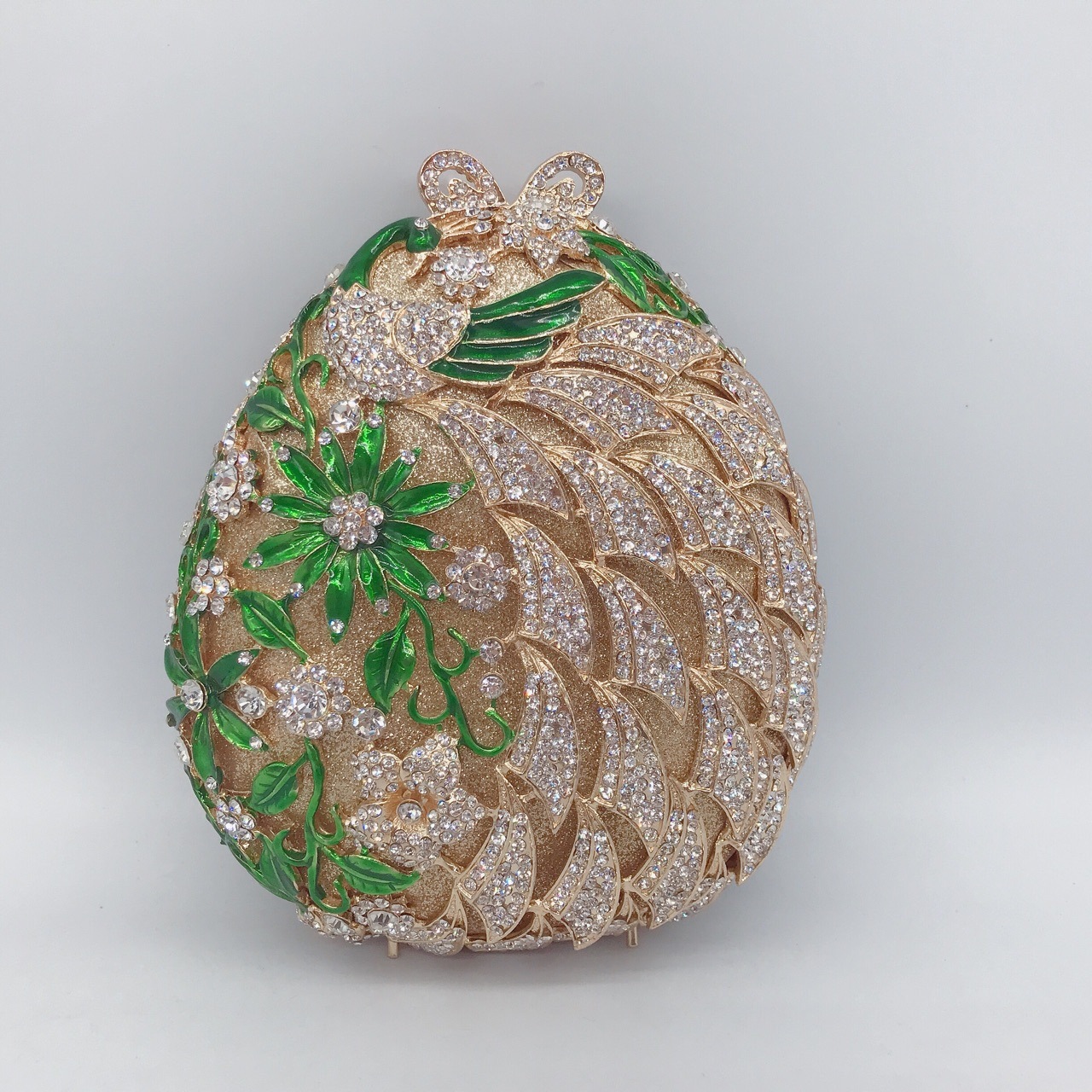 * bolsas de cena de diamantes de diamantes redondas agujeradas bolsas de mujer bolsas de maquillaje de animales europeos y estadounidenses bolsas de mano de diamantes llenas
