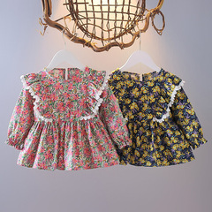 Half-body Skirt for Girls Autumn Stylish Baby Girls Trendy 2021 Autumn Top Princess Autumn Clothes Floral Stylish