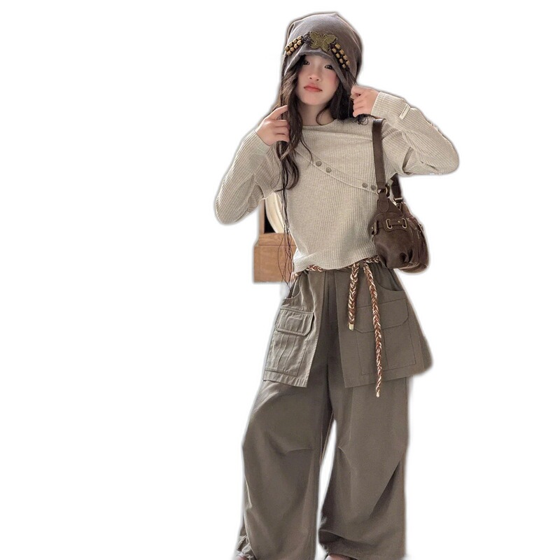 女童长袖t恤儿童秋装上衣服2025新款韩系洋气内搭外穿大童打底衫6|undefined