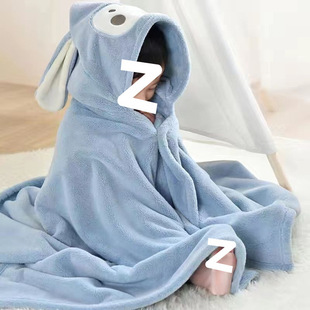 Children's Bath Towel Can Be Worn with Baby Hooded Cloak, Soft and Absorbent Baby Can Be Worn with Hooded Baby Bath Towel for Bathing