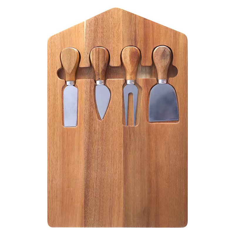 Tabla de cortar de madera Acacia filete hornear pan tablero cocido palet queso Queso plato fruta tabla de cortar
