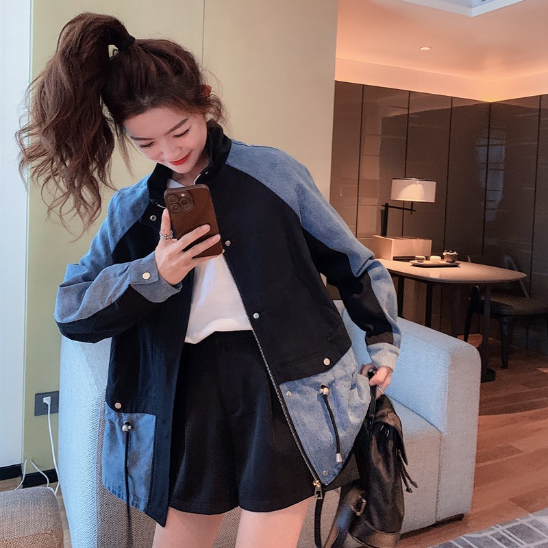 Real Shot of 2024 Veste en jean décontractée pour femme au printemps, petite taille, sensation haut de gamme, super beau haut de rue explosif_voghion.com