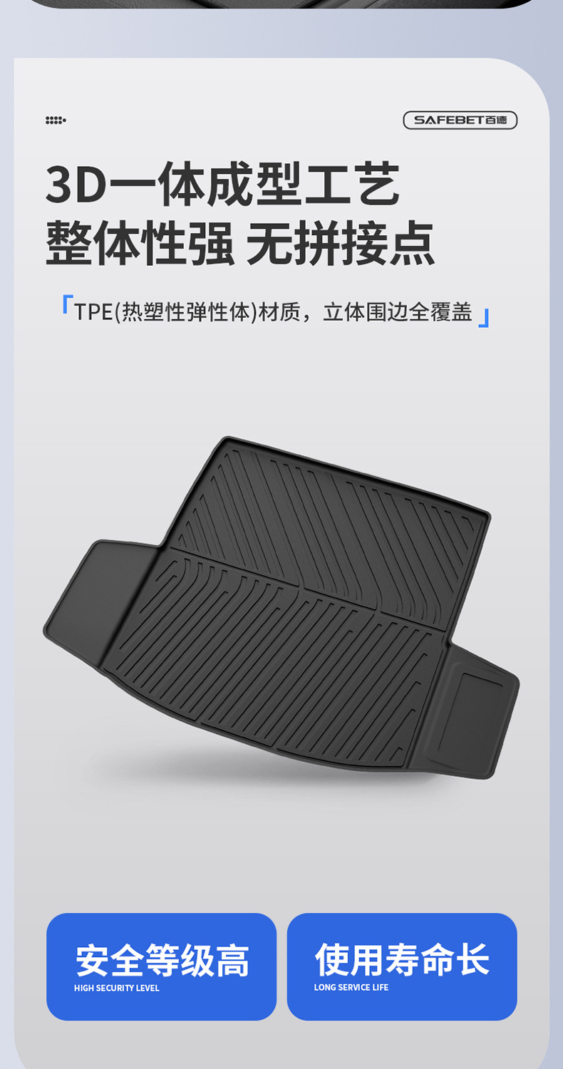 Suitable for Buick New Regal, Lacrosse, Envision Plus, All-Weather Tpe Car Trunk Mat