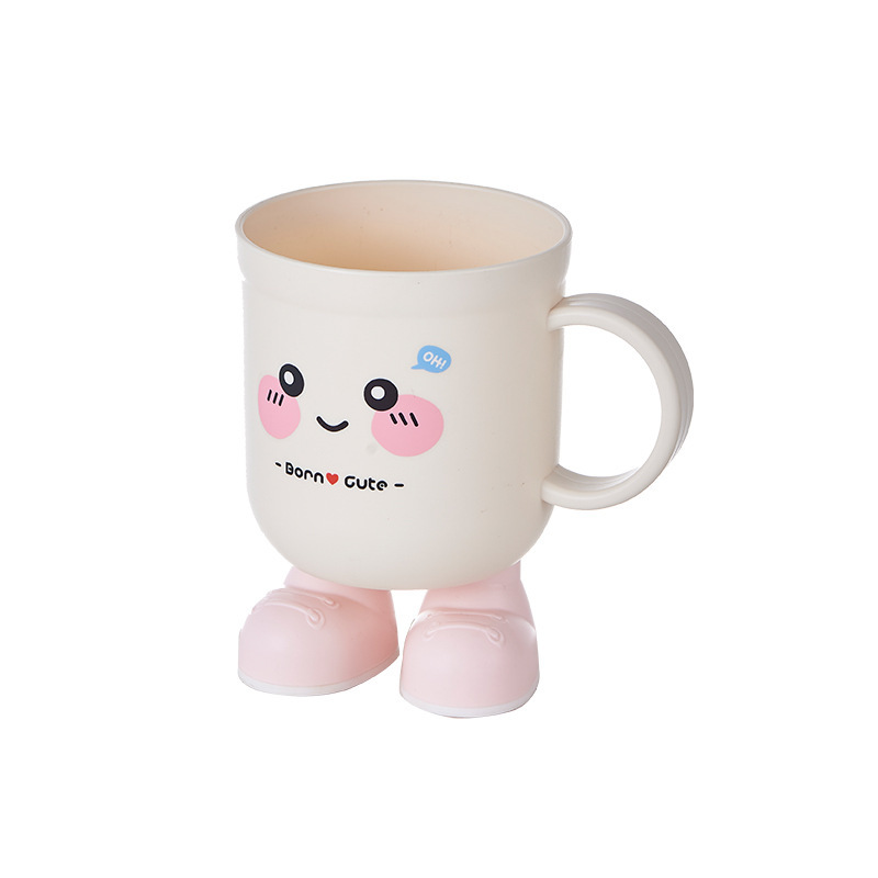儿童萌趣刷牙杯创意塑料卡通漱口杯三色可选宝宝可爱防摔洗漱杯|undefined